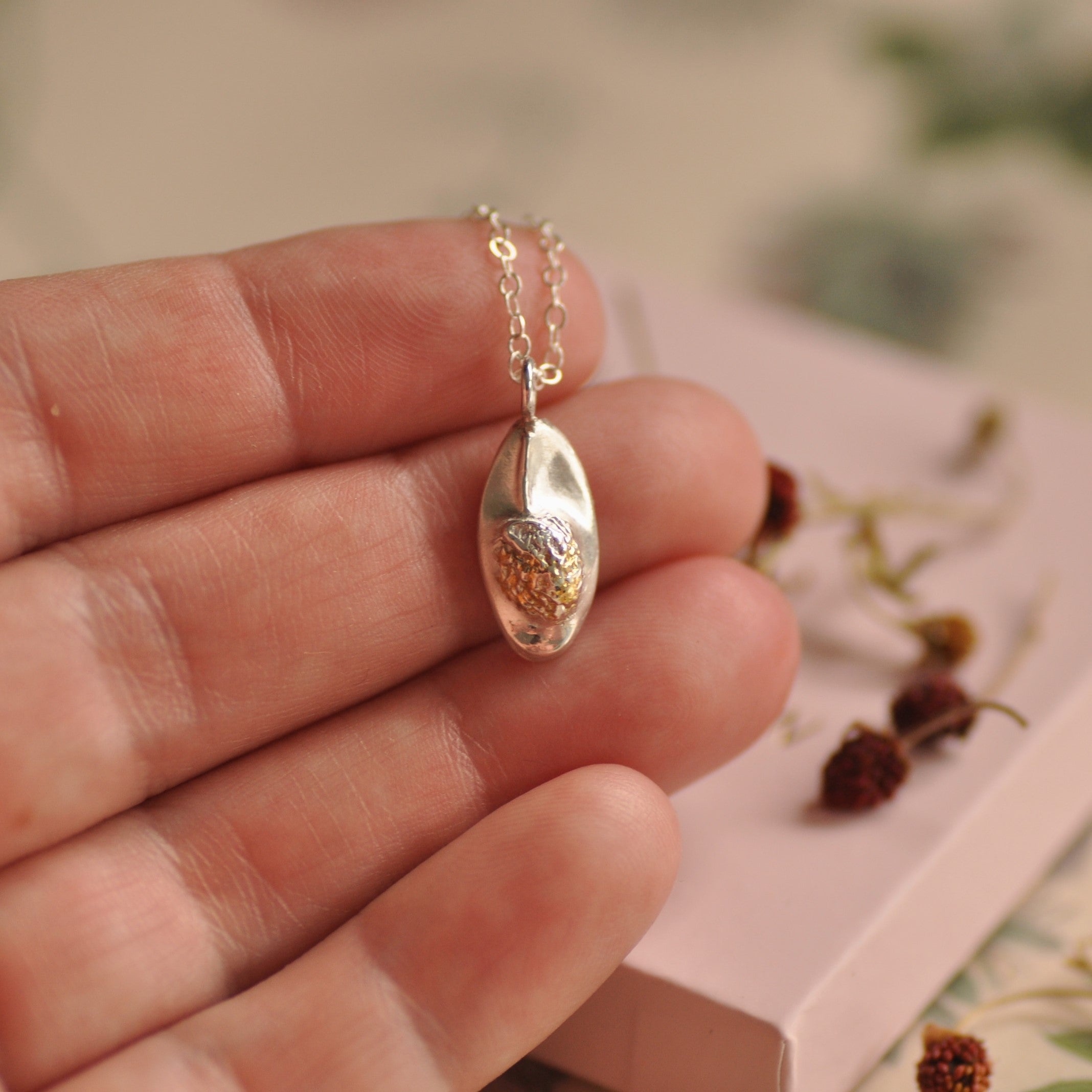 Wild strawberry necklace