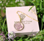 real flower lilac necklace