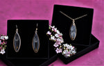 droplet necklace and earrings in 14K gold fill