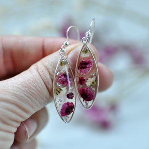 Gypsophila droplet earrings - Sterling silver
