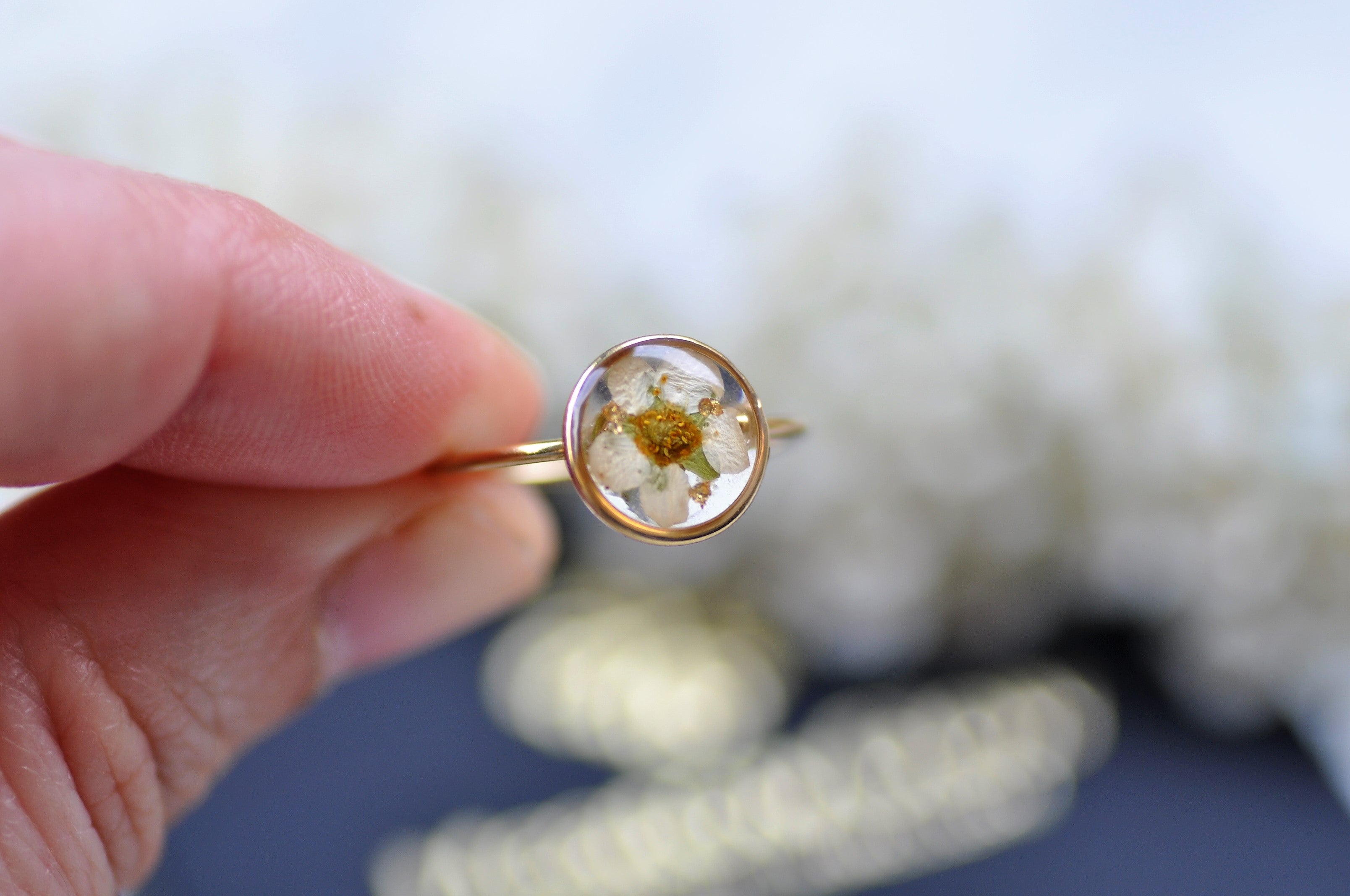 cherry blossom ring - Gold fill