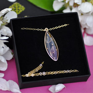 dandelion droplet necklace