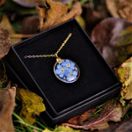 forget me not circle necklace