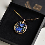 cornflower necklace gold fill