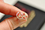 Queen ann's lace ear posts - sterling silver