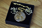 Queen Ann's lace bee necklace - Gold fill