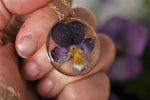 Pansie necklace - Gold fill