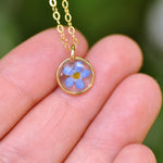 forget me not - tiny drop necklace