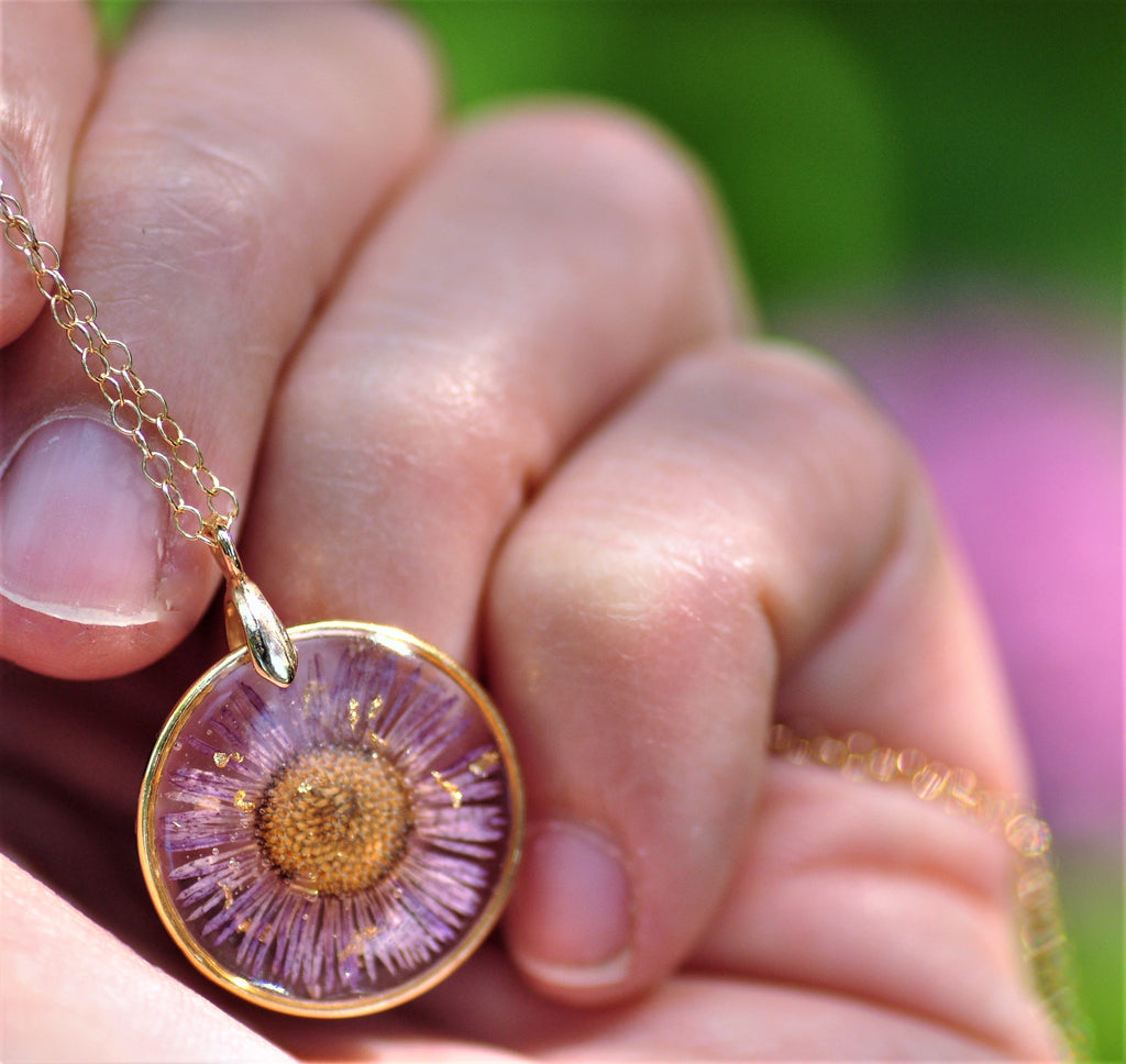 september birthflower necklace