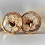 cherry blossom earposts gold fill