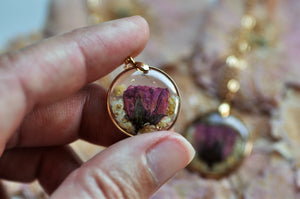 gold filled cherry blossom necklace