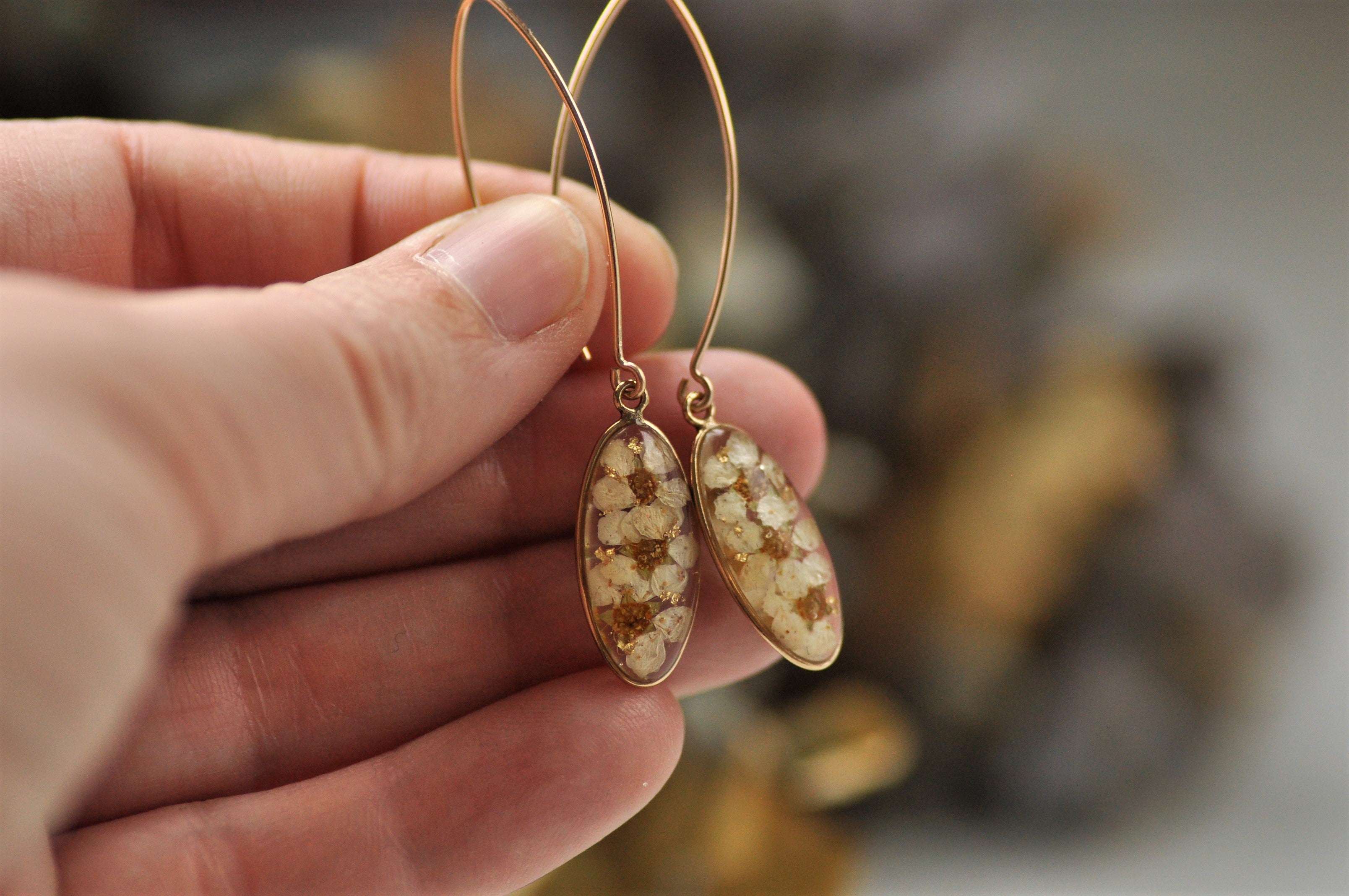 floral earrings